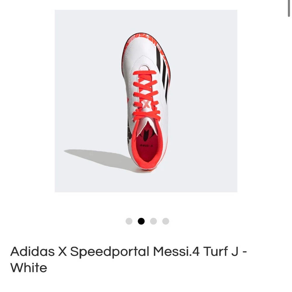 Adidas X Speedportal Messi.4 Turf J - White NEW size 6 Youth